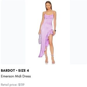 Bardot Emerson Midi Dress - Lavender